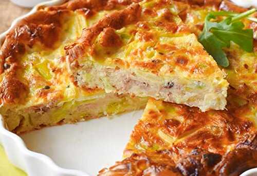 Quiche Sans Pâte aux Poireaux et Thon