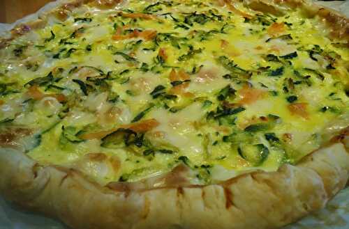 Quiche saumon et courgettes