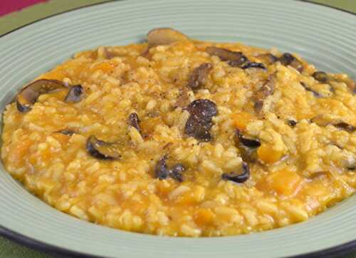 Risotto au Potiron et aux Champignons