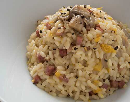 Risotto aux Champignons / Poivrons et Jambon