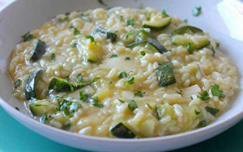 Risotto aux courgettes et chèvre frais