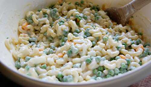 Risotto de coquillettes aux petits pois et Boursin