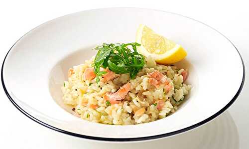 Risotto saumon et oignons