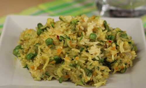 Riz basmati au curry et légumes