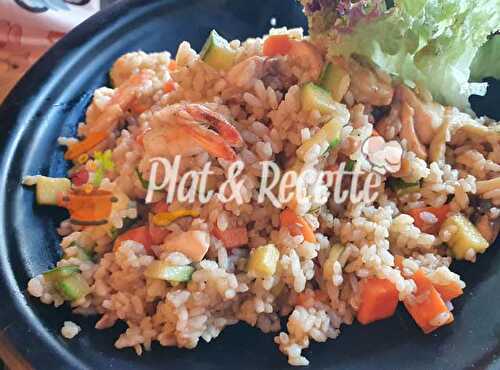 Riz Thaï aux Petits Légumes et Crevettes