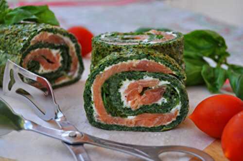 Roulé aux épinards saumon et Boursin au Thermomix