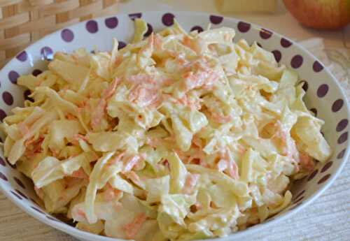 Salade Coleslaw Allégée au Yaourt - Plat et Recette
