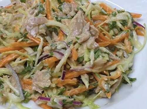 Salade Coleslaw au Thon Sauce Moutarde