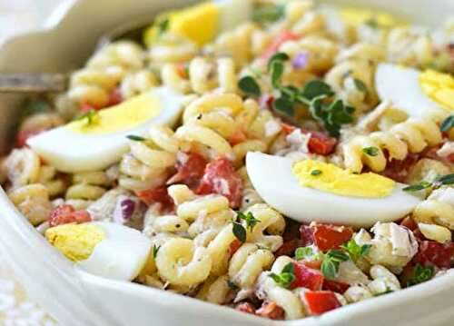 Salade de Pâtes au Thon et Mayonnaise Légère