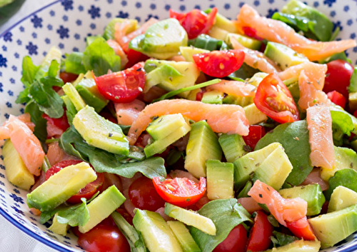 Salade Minceur au Saumon et Avocats