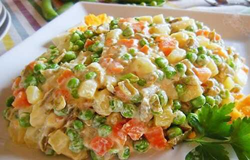Salade Russe Légère Sans Mayonnaise - Plat et Recette