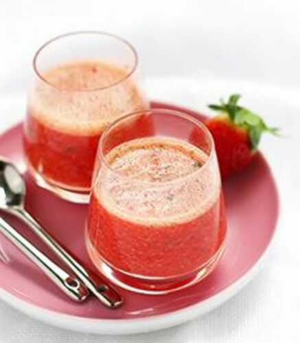 Smoothie fraise menthe orange au thermomix