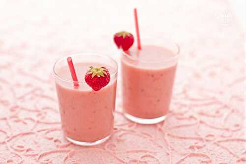 Smoothie vanille et fraises avec Thermomix