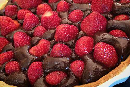 Tarte aux Fraises et Crème Pâtissière Chocolat au Thermomix