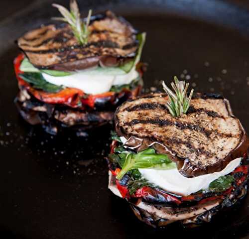 Tian d'aubergines, tomates et mozzarella