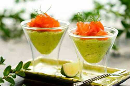 Verrine d'avocat et saumon au Thermomix