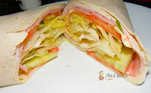 Wrap Léger au Jambon et Crudités