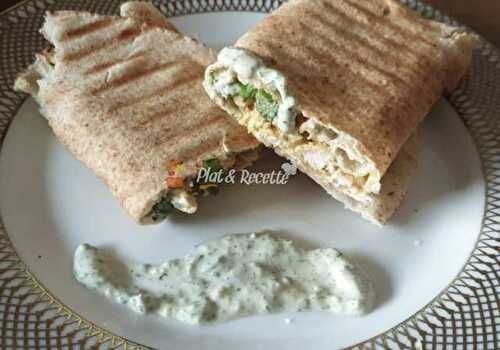 Wrap Poulet à la Sauce au Yaourt