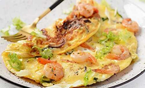 Omelette Légère aux Crevettes