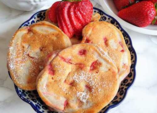 Pancakes au Yaourt et Fraises