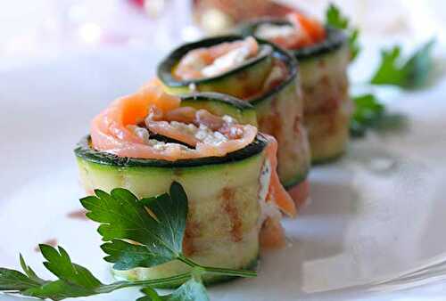 Roulés de Courgette au Saumon