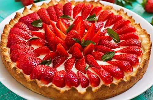 Tarte au Fromage Blanc et Fraises