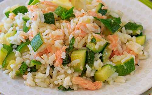 Salade de Riz au Saumon et Courgettes