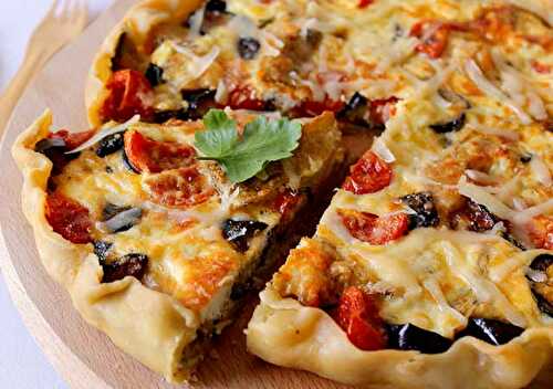 Quiche aux Aubergines et Tomates Cerises