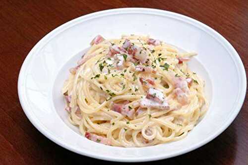 Spaghettis au Jambon et à la Crème