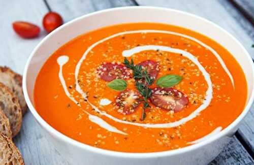 Potage crémeux de tomate (version allégée)