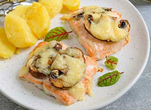 Saumon et Champignons Gratinés