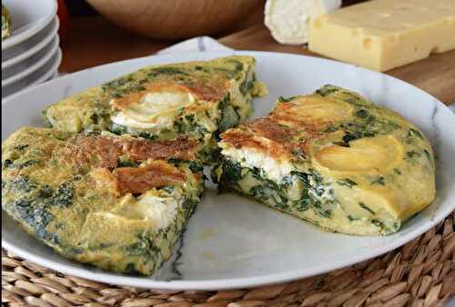 Tortilla aux Épinards et Fromage de Chèvre