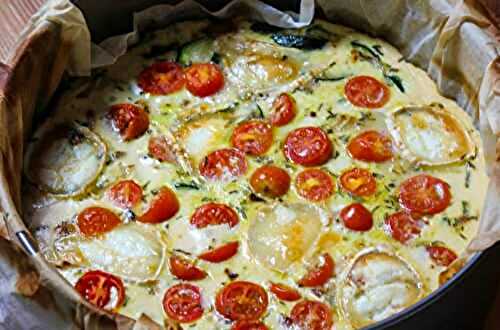 Flan de Courgettes Tomates Cerises et Chèvre