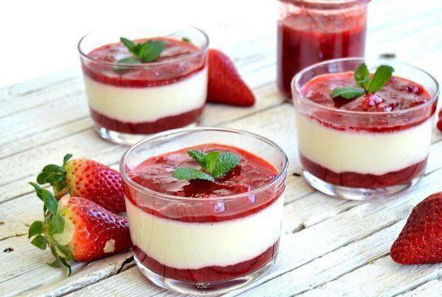 Panna Cotta Allégée aux Fraises