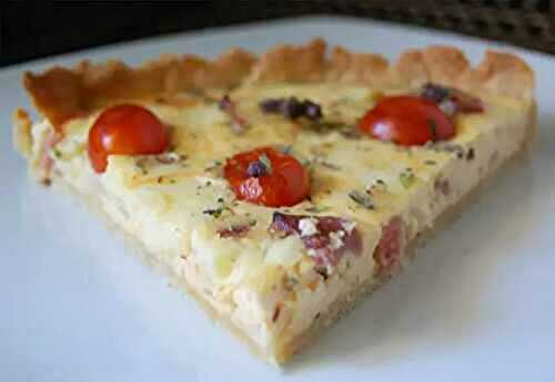 Quiche au Fromage de Chèvre Frais et Lardons