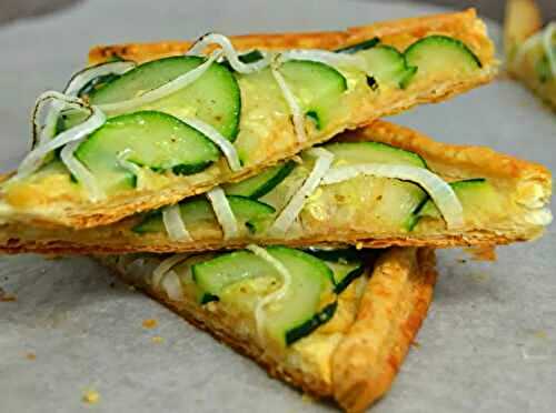 Tarte Fine Courgette Chèvre Moutarde