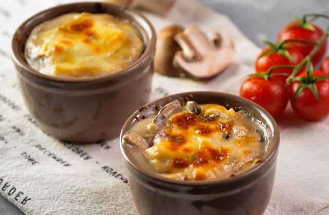 Gratin de Poulet aux Champignons