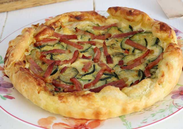 Quiche Allégée Courgettes et Bacons