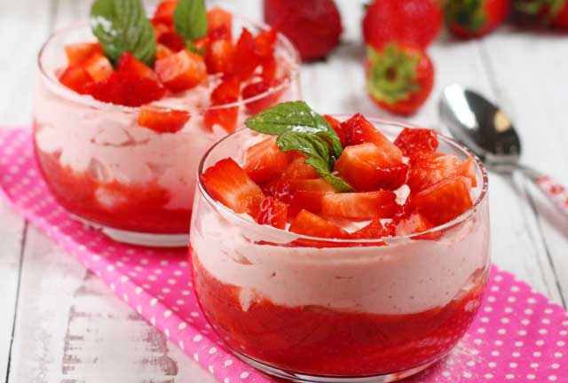 Mousse aux Fraises en Verrine