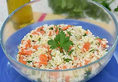 Salade de Riz au Saumon Fumé