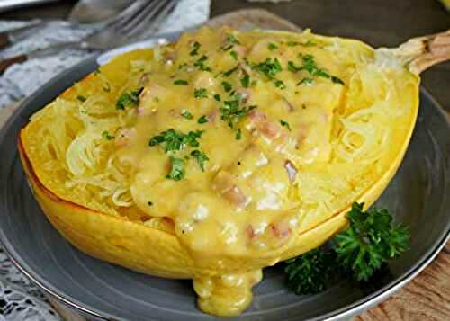 Courge Spaghetti à la Carbonara