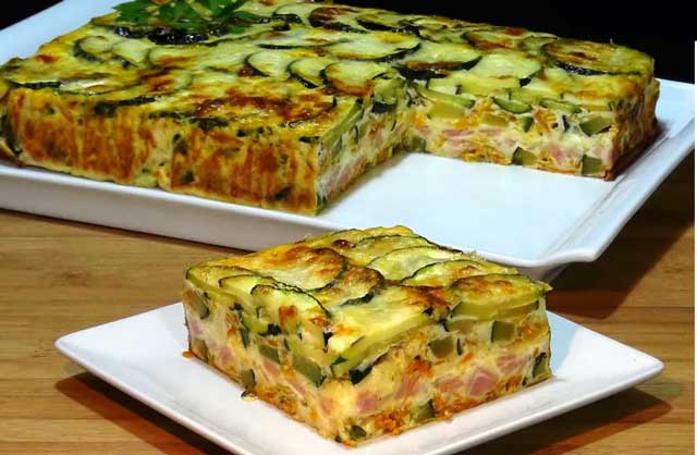 Flan aux Courgettes et Jambon WW