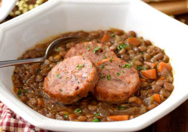 Lentilles à la Saucisse de Morteau