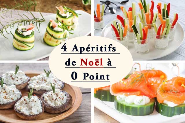 4 apéritifs de Noël à 0 point WW