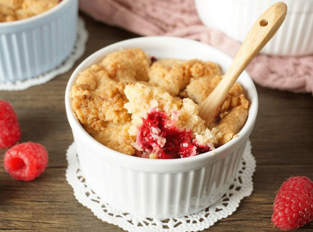 Crumble Léger aux Framboises WW