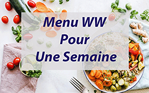 Menu Pour Une Semaine WW