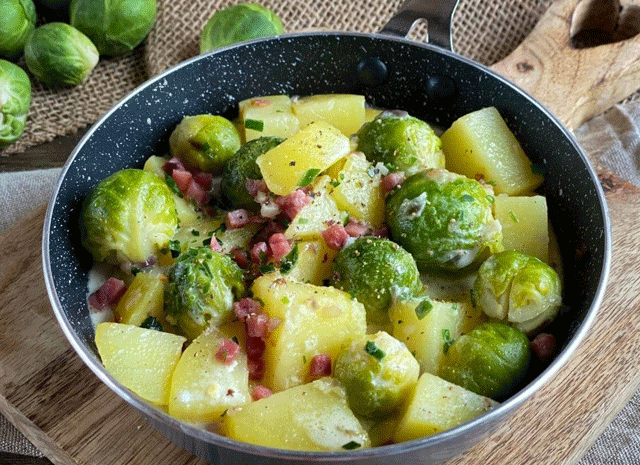 Sauté de Choux de Bruxelles et Pommes de Terre WW