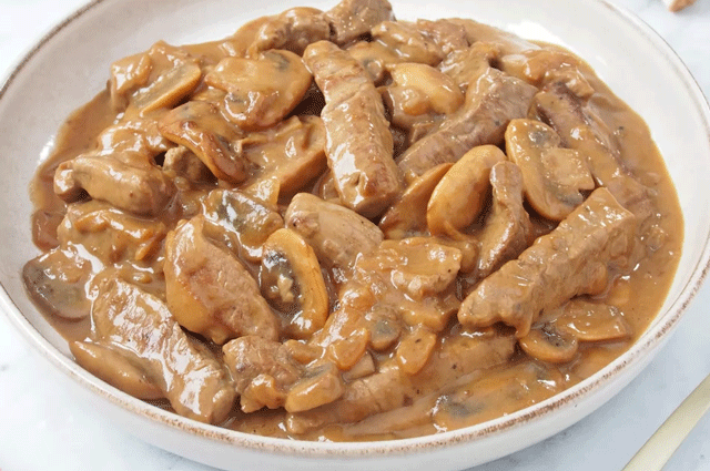 Porc Stroganoff aux Champignons WW