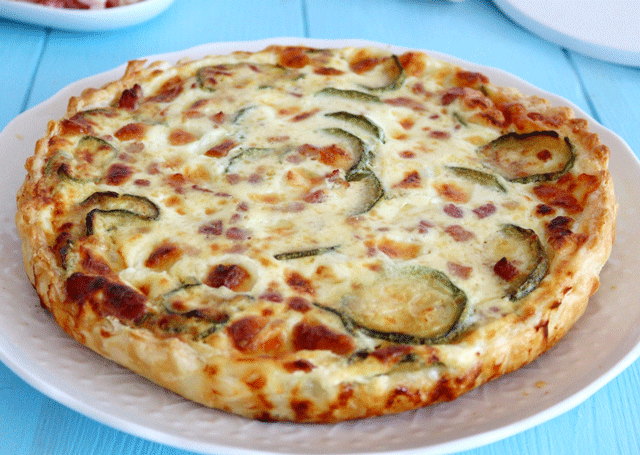 Quiche aux Courgettes Feta Bacons WW