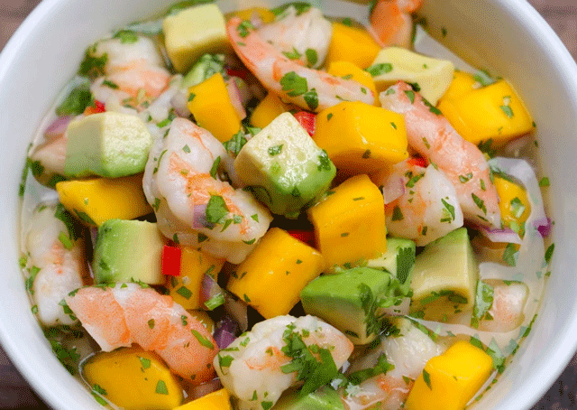 Ceviche de Crevettes Mangue et Avocat